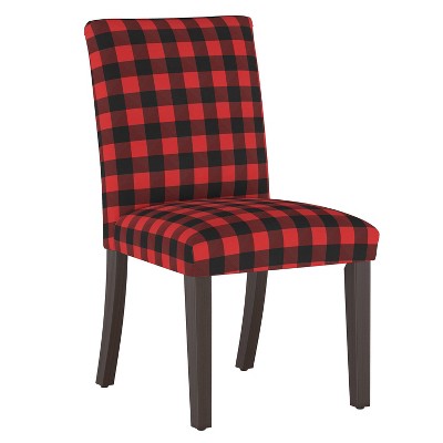 Dining Chair Classic Gingham Red Black - Skyline Furniture