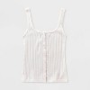 Women's Pointelle Button-Front Tank Top - Universal Thread™ - 4 of 4
