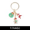 Unique Bargains Christmas Keychain Double Ring Zinc Alloy Multicolored 1 Pc - 2 of 3