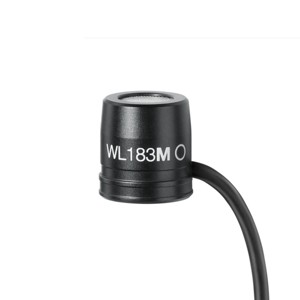 Shure WL183m Omnidirectional Lavalier Microphone with TA4F Termination (Black) - 1 of 3