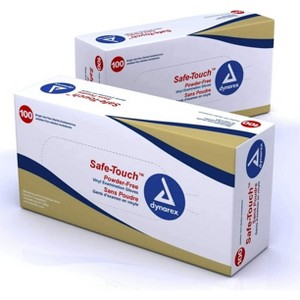 Dynarex Safe Touch Vinyl Examination Gloves Powder-Free Medium, 100 Ct - 1 of 4