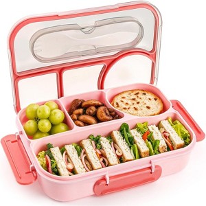 Paaaawaters Bento Box Adult, Lunch Box Kids, 4-Compartment Lunch Containers, Drop-Proof, Dishwasher Safe - 1 of 4