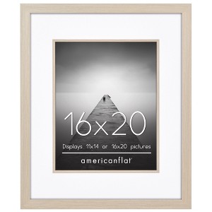 Americanflat Picture Frame with Decorative Inner Mat Accent - Statement Frame with Polished Plexiglass - 1 of 4