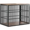 48'' Dog Crate Furniture with 3 Lockable Doors, Dog Kennel with Heavy Duty Metal Frame & Wooden Panels, Crate End Table for Medium to Large Breeds - 2 of 4