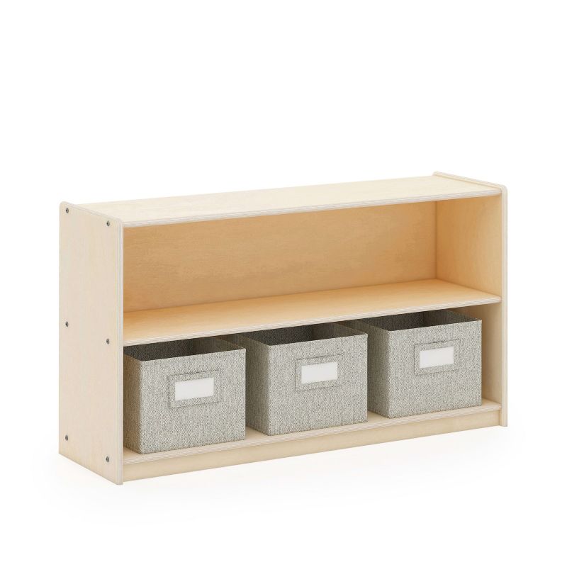 Guidecraft EdQ 2-Shelf Open Storage 24": Children's Low Wooden Bookshelf with Toy Shelves for Classroom and Playroom Organization, 2 of 6