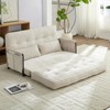 Muti-Functional Folding Loveseat Sofa Bed Floor Sofa Bed,Lazy Sofa with Pillows,6 Position Adjustable Backrest - 2 of 4
