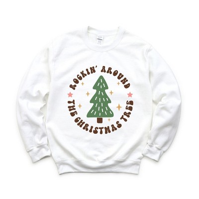 Simply Sage Market Women's Graphic Sweatshirt Retro Rockin' Around Tree