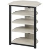 Alilang 23.50 Inch Corner Bookcase with Open Shelves and Metal Frame-Grey - 4 of 4