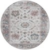 Blush And Ivory Floral Washable Indoor Outdoor Area Rug - 4 of 4