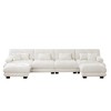 NicBex Couches for Living Room 3-Seater Sofa Cloud Couch Comfy Chenille Upholstered Modular Deep Seat Sofa with 5 Pillows and Ottoman - 4 of 4