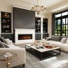 CLIHOME Black Recessed/Wall-Mounted Electric Fireplace with 12-Flame Colors, Heater, Remote Control, Logs and Crystals - 3 of 4