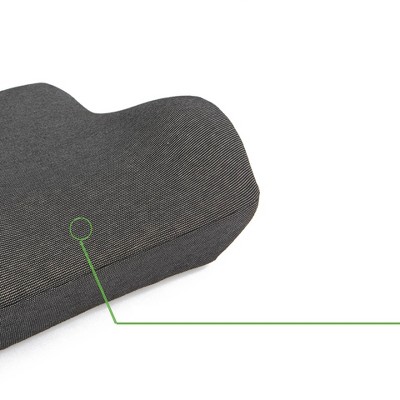 Black Ergonomic Memory Foam Office Chair Back Cushion