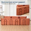 104" Memory Foam Corduroy L-Shaped Sectional Sofa with Convertible Bed - 4 of 4