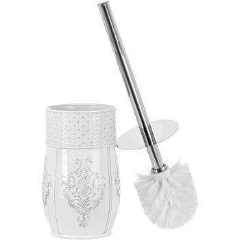Creative Scents Vintage White Toilet Brush With Holder