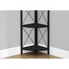Vynxaria 60" Black Corner Bookshelf - Modern 4-Tier Etagere for Office and Bedroom - 3 of 4