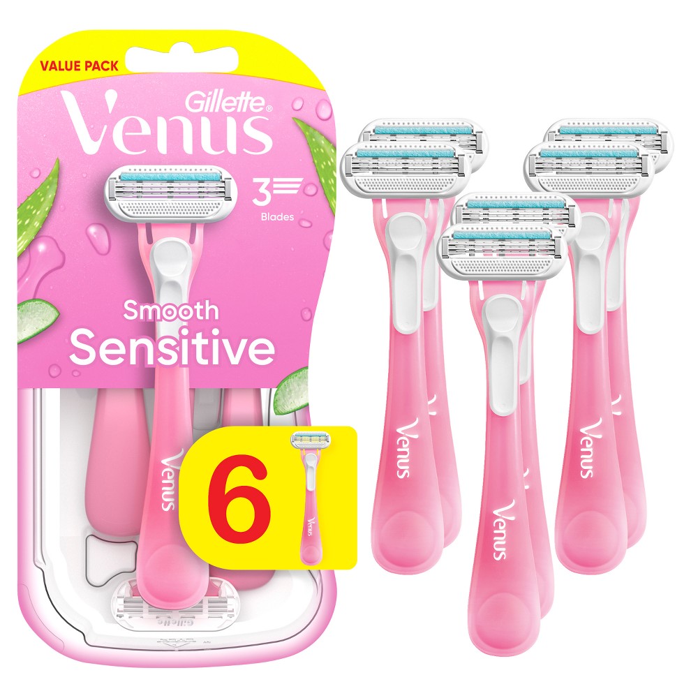 Gillette Venus Sensitive Disposable Razors 6 ct product package