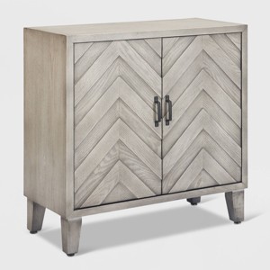 Friedman Bar Cabinet with Wine Storage Gray - Finch - 1 of 4