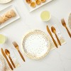 Juvale 144 Piece White and Gold Party Supplies with Plates, Napkins, Cups, Cutlery for Birthday, Wedding, Serves 24 - 2 of 4