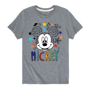 Boys' - Disney - Mickey Sketch Pattern Short Sleeve Graphic T-Shirt - 1 of 4