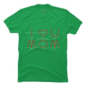 Men's Design By Humans I Love You Mom Math Equations By WatercolorFun T-Shirt - 1 of 2