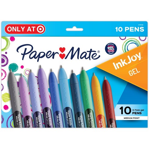 Paper Mate InkJoy Retractable Gel Pens, Medium Point, Black, 2