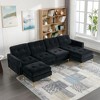 110" L-Shape Sectional Sofa Convertible Couch with Ottoman Versatile Configuration for Living Room, Apartment, Office-- Frevyn - 3 of 4