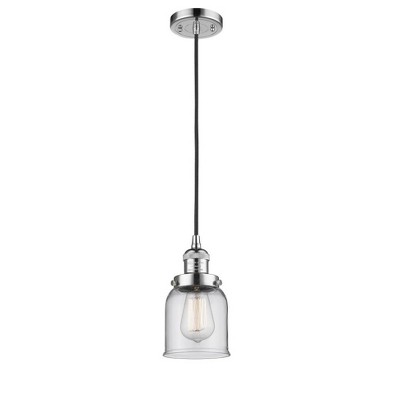 Bell - 1 Light Cord Hung Mini Pendant In Industrial Style-10 Inches Tall and 5 Inches Wide