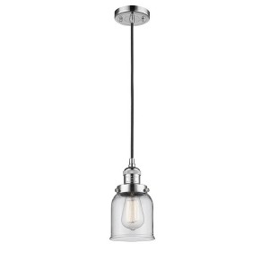 Bell - 1 Light Cord Hung Mini Pendant In Industrial Style-10 Inches Tall and 5 Inches Wide - 1 of 1