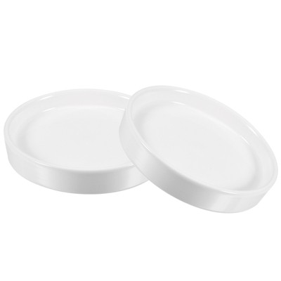Unique Bargains Indoor Outdoor Ceramic Round Plant Pot Saucers Flower Drip Tray 2 Pcs