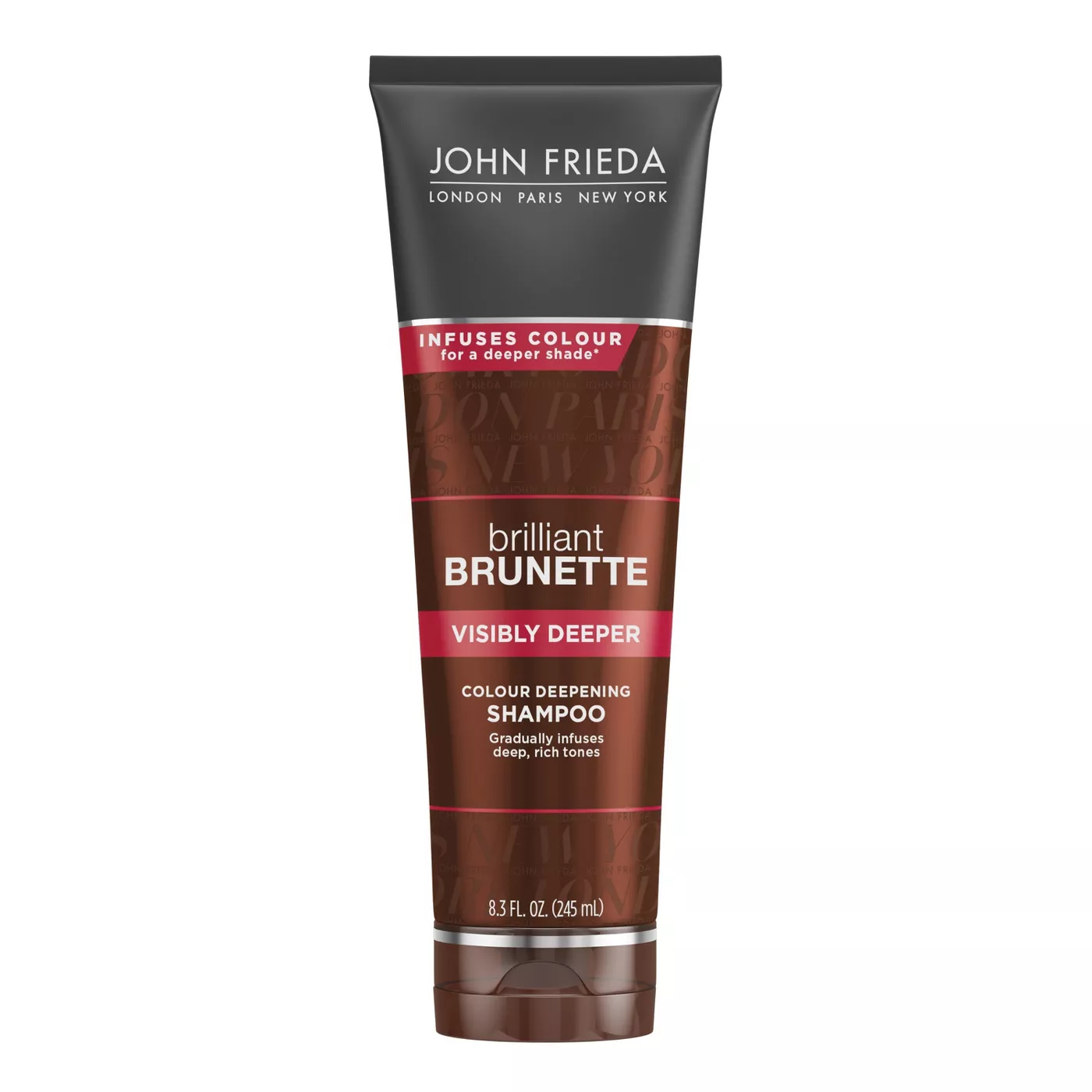 John Frieda Brilliant Brunette Visibly Deeper Colour Deepening Shampoo to go darken hair color