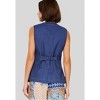 Women's Denim Button Front Vest - current air - 3 of 4