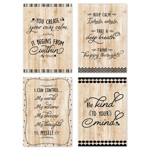 Creative Teaching Press® Core Decor Black, White, and Wood Inspire U 4-Poster Pack - 1 of 4