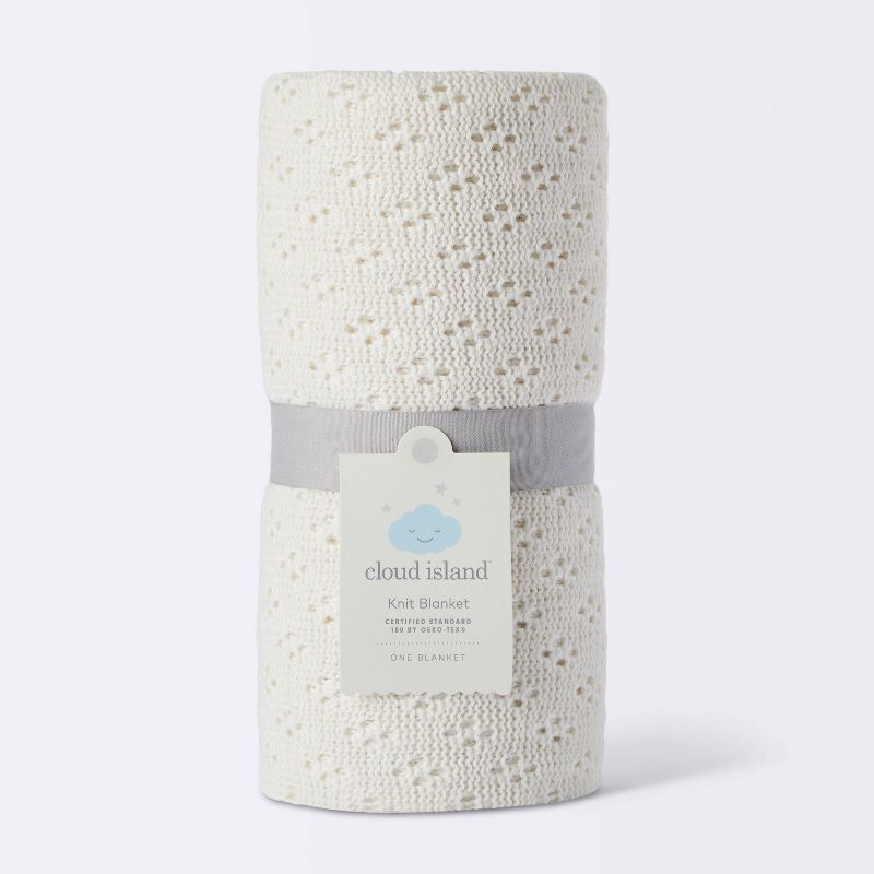 Seed Stitch Pointelle Baby Blanket - Cream - Cloud Island&#8482;, 5 of 6