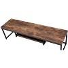 Vynxaria Rustic Modern TV Stand, Weathered Oak & Black Metal Finish, 50" TV Compatible, 47" x 16" x 36mm - 3 of 4