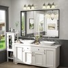 Apmir High-Strength Tempered Glass and Aluminum Alloy Framed French Cleat Mounted Wall Decor Bathroom Vanity Mirror with 5-Year Warranty - 2 of 4