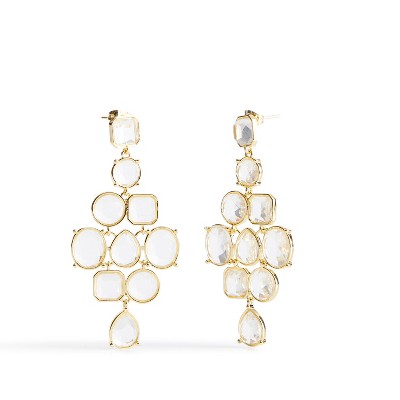 satin gold with clear