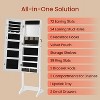 Mirror Jewelry Cabinet Standing Armoire Organizer Jewelry Storage with Full-Length Frameless LED Lights Mirror - 4 of 4