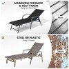 Crestlive Products Set of 2 Outdoor Lounger Aluminum Frame Chaise Lounge Chairs with Arms & 5 Adjustable Recline Positions - 3 of 4