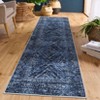 Faux Wool Machine Washable Foldable Printed Area Rug Modern Distressed Diamond Heart with Non Slip Design Stain Resistant Non Shedding Pet Friendly - 3 of 4