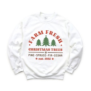 Simply Sage Market Women's Graphic Sweatshirt Farm Fresh Trees - 1 of 4
