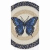 Earth Rugs Blue Swallowtail Butterfly Printed Round Jute Trivet 10"x10" - 3 of 3