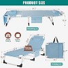 DoCred Heavy Duty 5-Position Folding Chaise Lounge Chair for Outdoor Sunbathing, Pool, Beach & Patio – Single & 2-Pack Options Available - 3 of 4