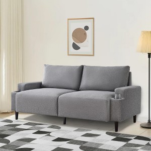 81'' Modern Loveseat Sofa for Living Room, Small Couches with Cup Holder & Storage Bag, 3-Seater Deep Seating with Soft Cushions & Sturdy Wood Frame - 1 of 4