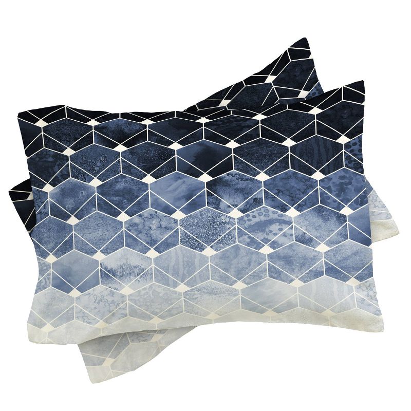 Elisabeth Fredriksson Hexagons And Diamonds Comforter Set Blue - Deny Designs, 4 of 8