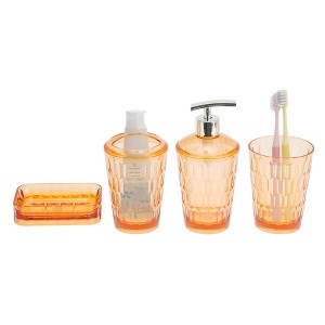 Unique Bargains Transparent Bathroom Accessories Set 1 Set - 1 of 4