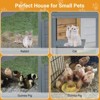 69 inch Wooden Catio Outdoor Cat Enclosure, Indoor and Outdoor Catio with Waterproof Roof and Resting Boxes & Fixable Wheels - 4 of 4