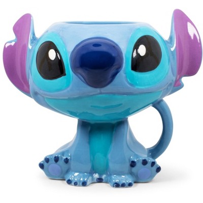 Silver Buffalo Disney Lilo & Stitch 3D Ceramic Coffee Mug | Holds 15 Ounces