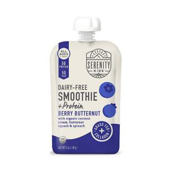 Serenity Kids Dairy Free Berry and Butternut Smoothie + Protein Baby Meals - 3.5oz