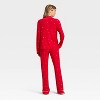 Women's Cloud Knit Modal Long Sleeve Notch Collar Top and Pants Pajama Set - Auden™ - 2 of 3