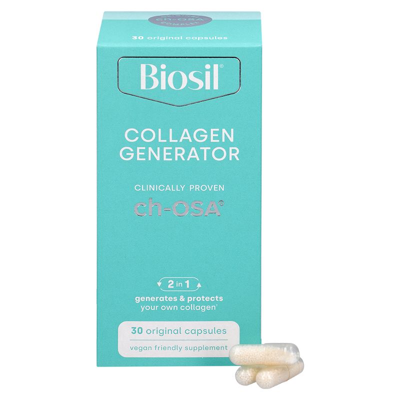 BioSil Collagen Generator Vegan Capsules with Patented ch-OSA Complex, Generates & Protects Your Own Collagen, Hair, Skin & Nails Supplement, 3 of 11